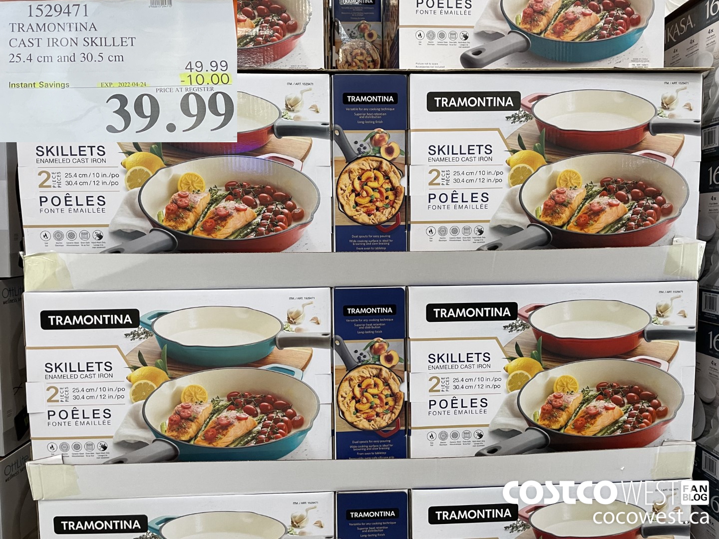 1529471 TRAMONTINA CAST IRON SKILLET 25.4 cm and 30.5 cm ($10.00 INSTANT SAVINGS EXPIRES ON 2022-04-24) $39.99