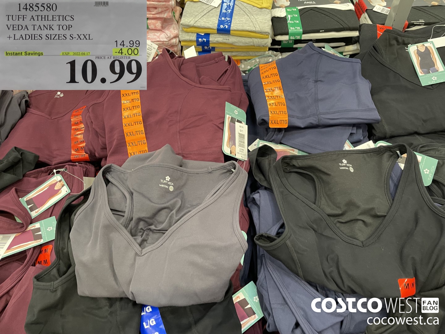 1485580 TUFF ATHLETICS VEDA TANK TOP LADIES SIZES S-XXL  ($4.00 INSTANT SAVINGS EXPIRES ON 2022-04-17) $10.99