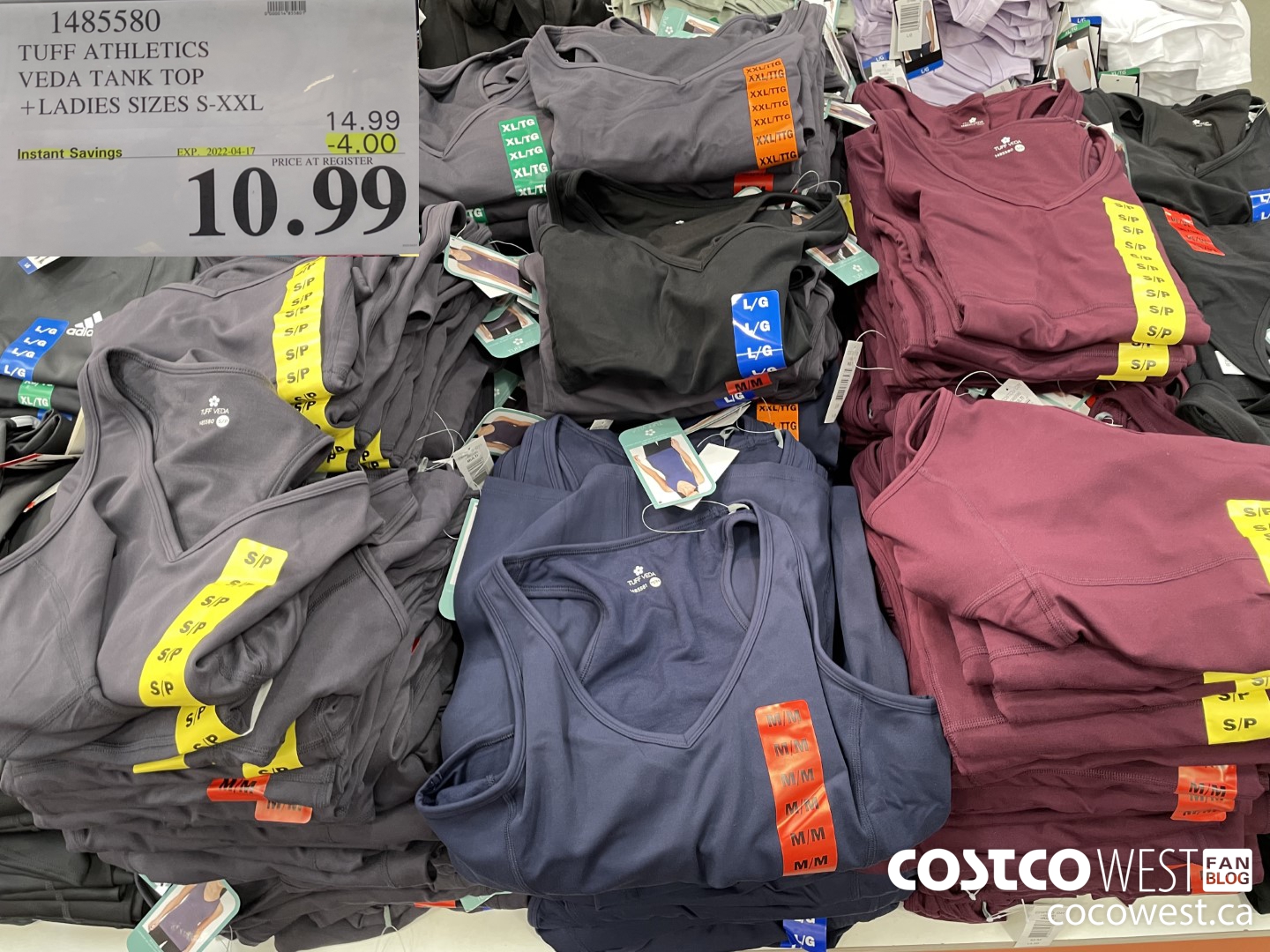 1485580 TUFF ATHLETICS VEDA TANK TOP LADIES SIZES S-XXL  ($4.00 INSTANT SAVINGS EXPIRES ON 2022-04-17) $10.99