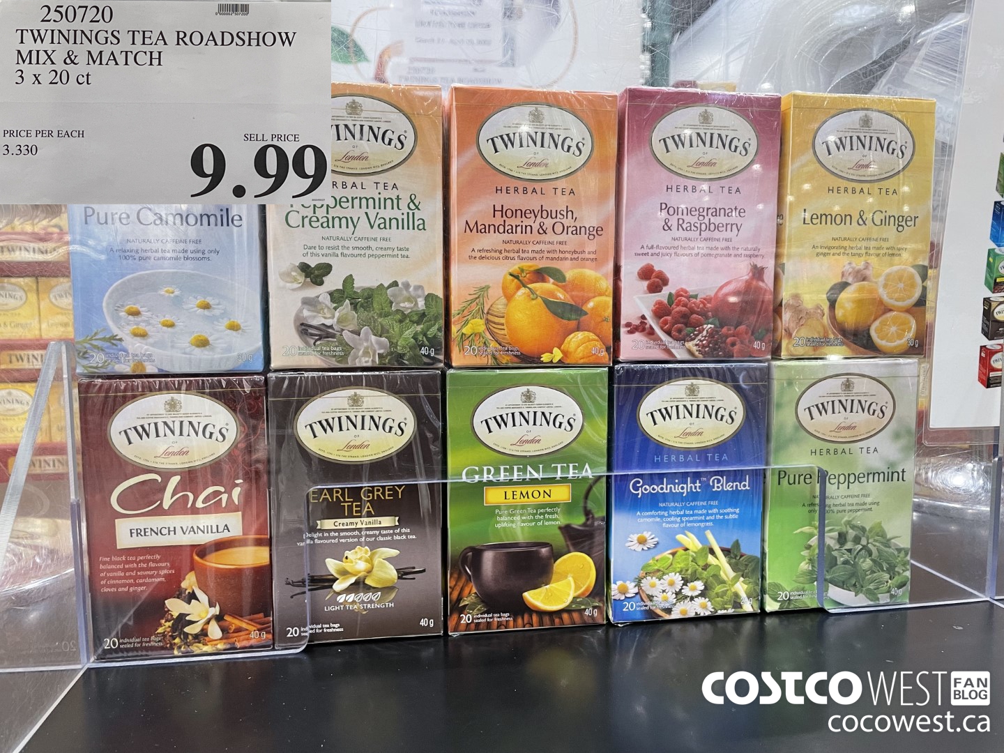 250720 TWININGS TEA ROADSHOW MIX & MATCH 3 x 20 ct $9.99