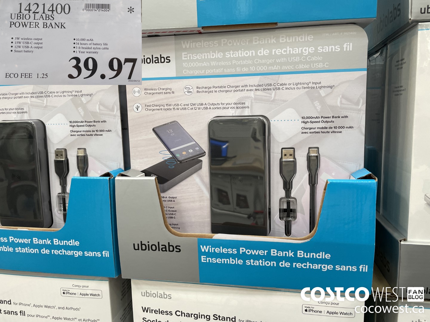 1421400 UBIO LABS POWER BANK  $39.97