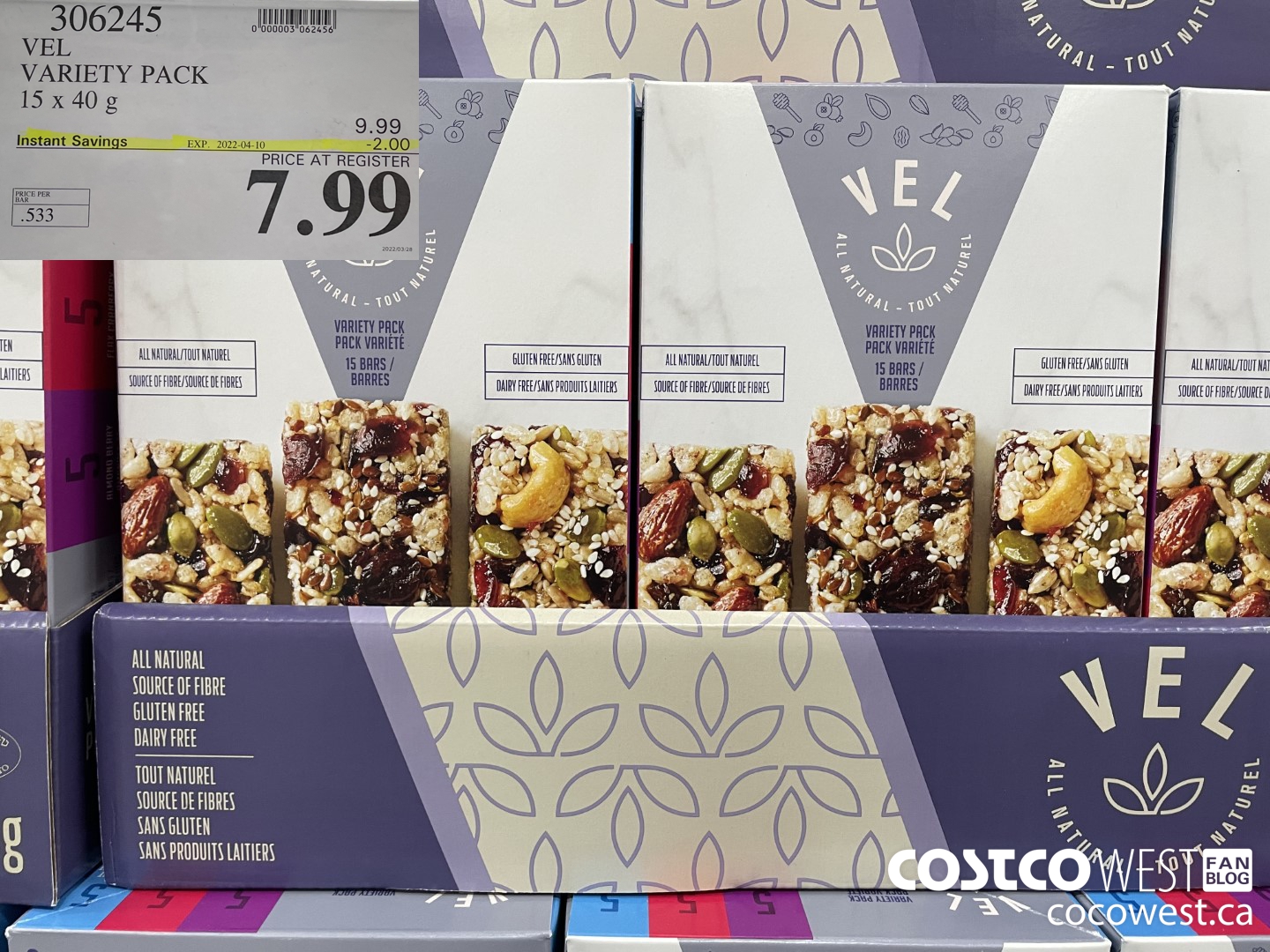 306245 VEL VARIETY PACK 15 x 40g ($2.00 INSTANT SAVINGS EXPIRES ON 2022-04-10) $7.99