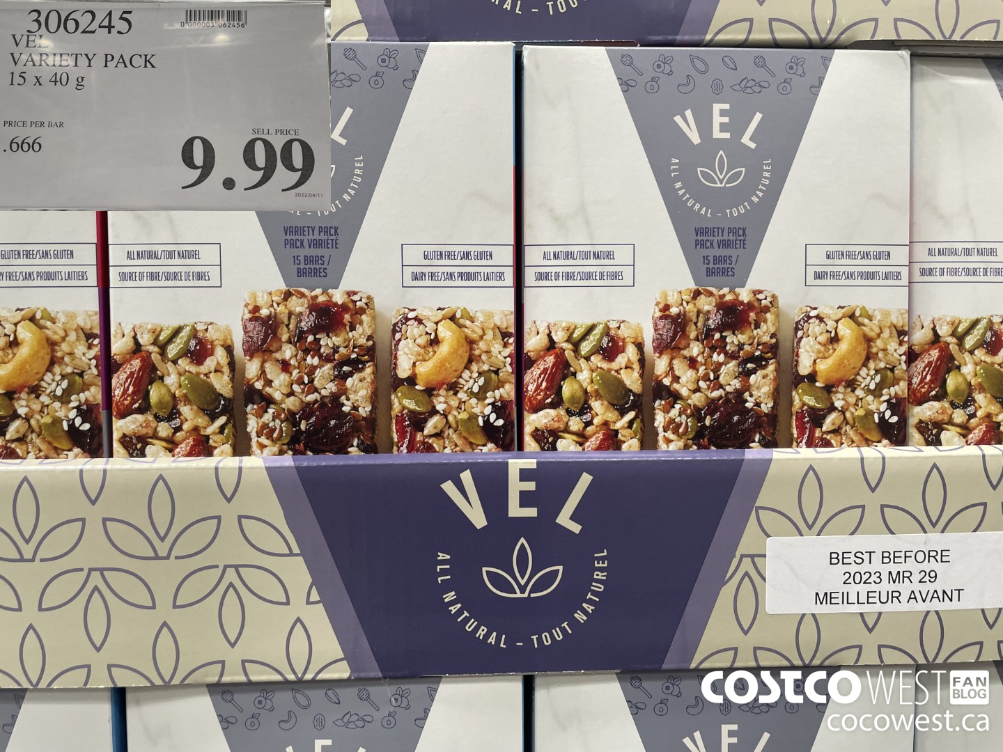 306245 VEL VARIETY PACK 15 x 40g $9.99