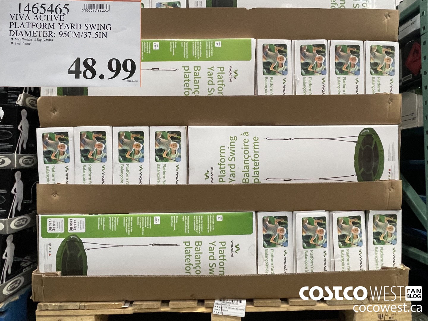 1465465 VIVA ACTIVE PLATFORM YARD SWING DIAMETER: 95CM/37.5IN $48.99