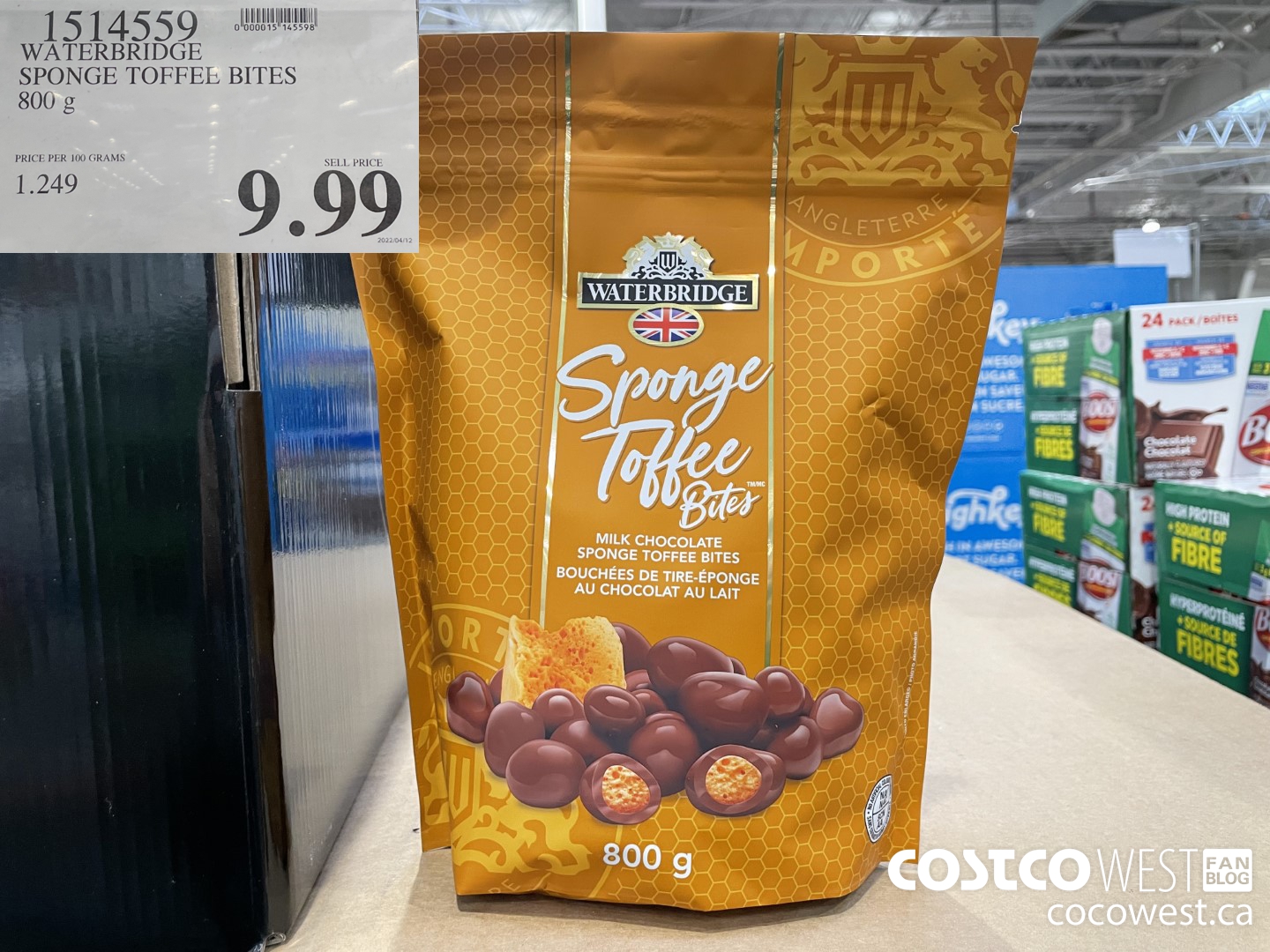 1514559 WATERBRIDGE SPONGE TOFFEE BITES 800G $9.99