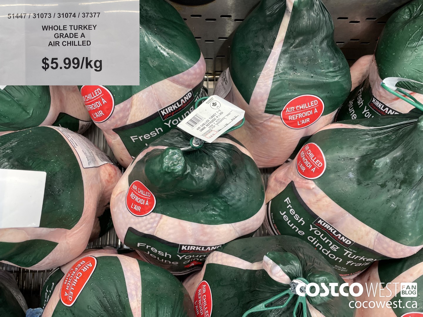 51447 WHOLE TURKEY GRADE A AIR CHILLED $5.99