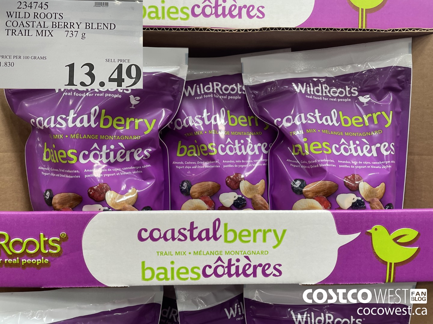 234745 WILD ROOTS COASTAL BERRY BLEND TAIL MIX 737 G $13.49