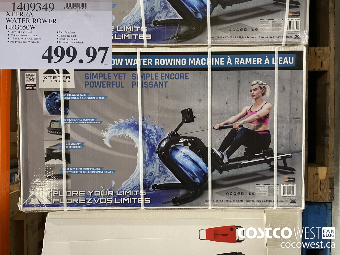 1409349 XTERRA WATER ROWER ERG650W $499.97