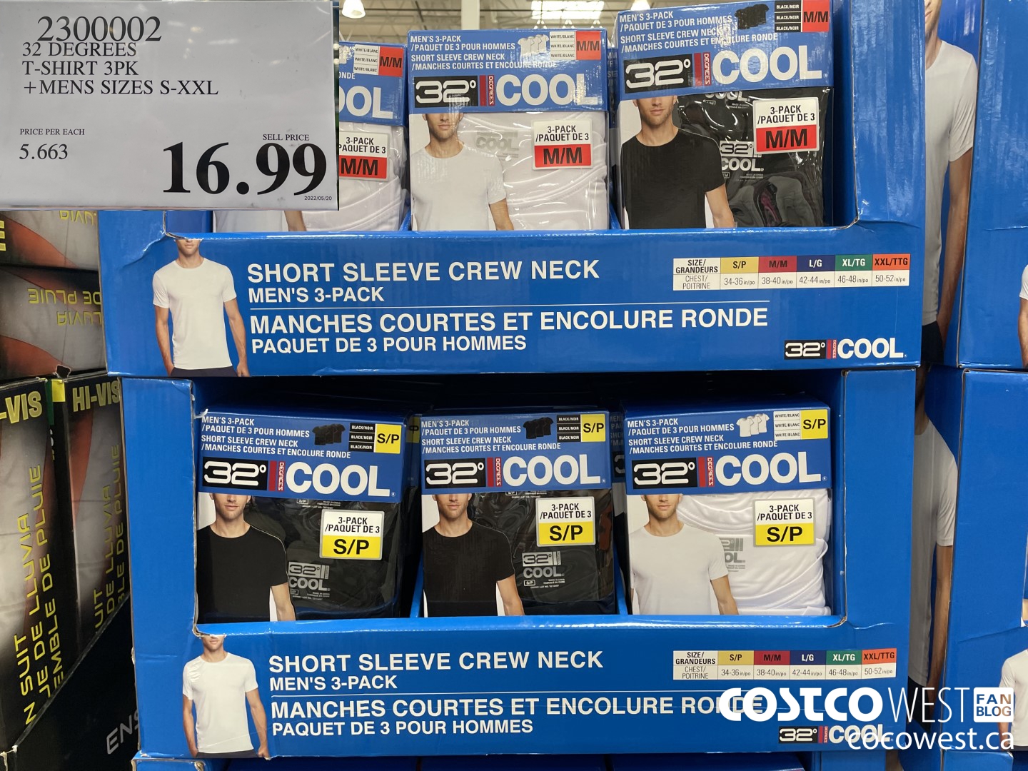 2300002 32 DEGREES T-SHIRT 3PK MENS SIZES S-XXL $16.99