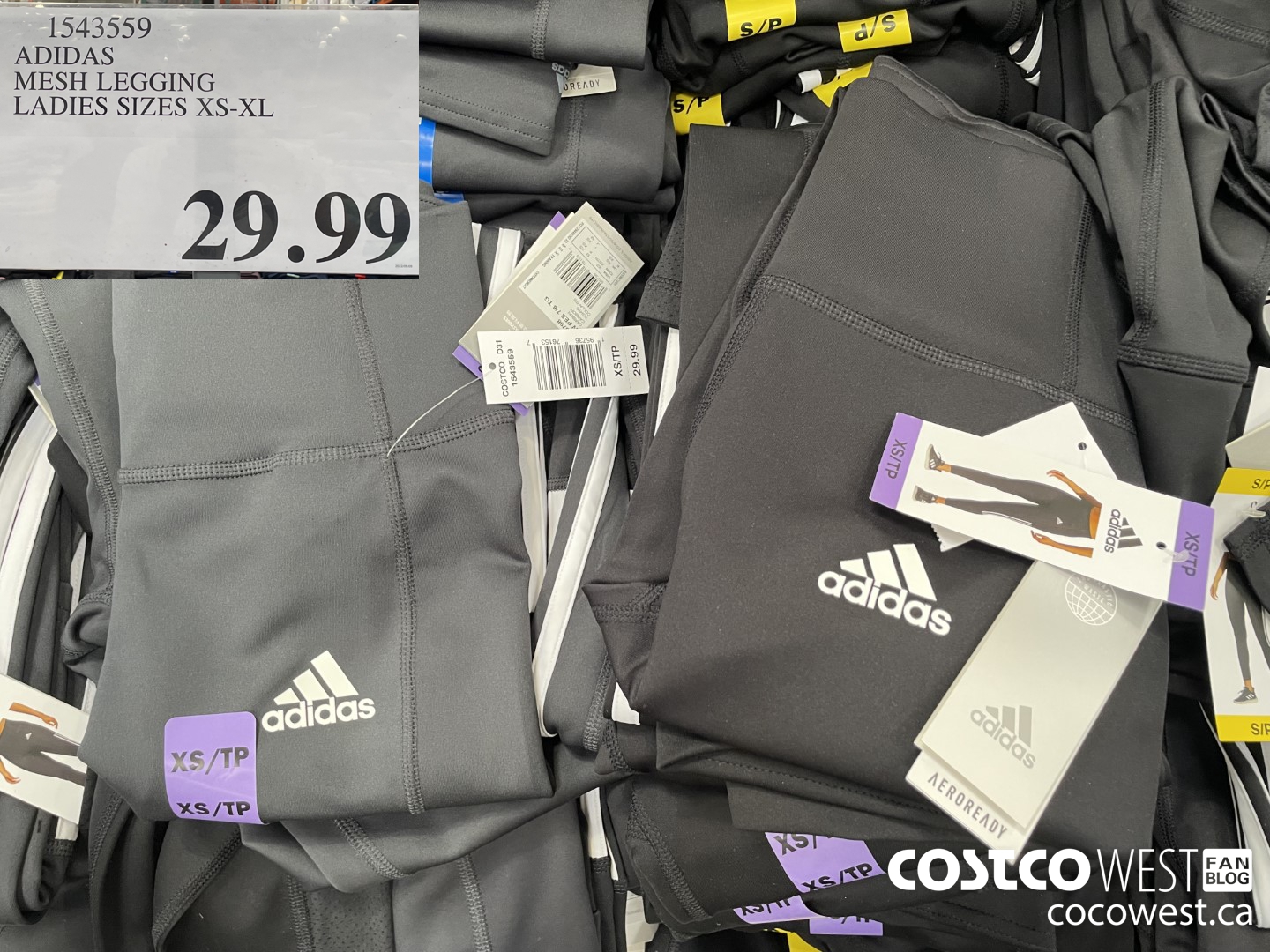 1543559 ADIDAS MESH LEGGINGS LADIES SIZES XS-XL $29.99