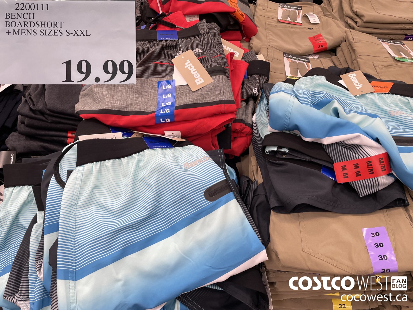 2200111 BENCH BOARDSHORT MENS SIZES S-XXL $19.99