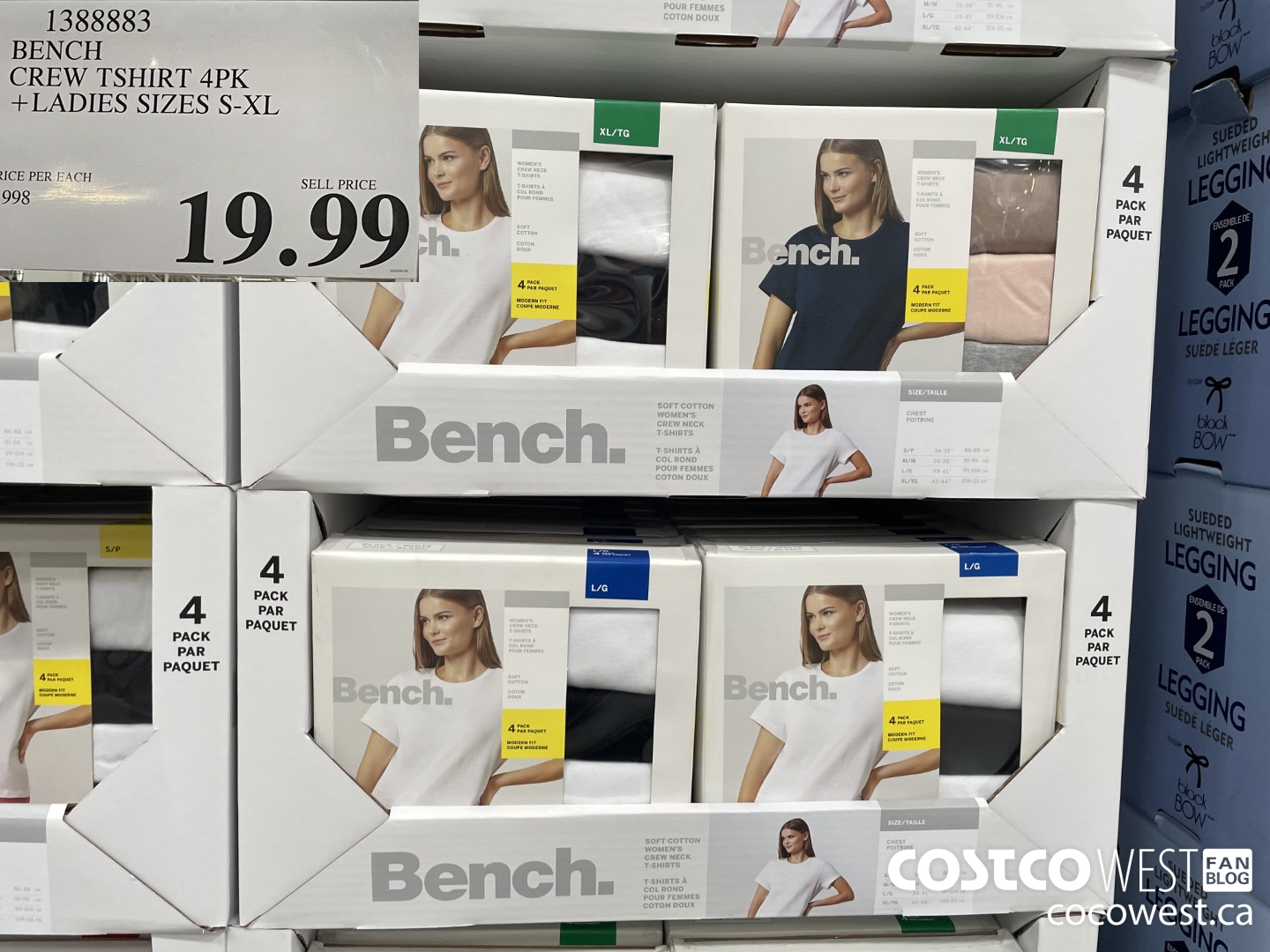 1388883 BENCH CREW TSHIRT 4PK LADIES SIZES S-XL $19.99