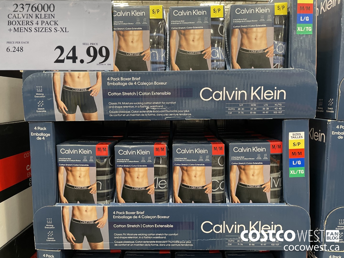 2376000 CALVIN KLEIN BOXERS 4 PACK MENS SIZES S-XL $24.99