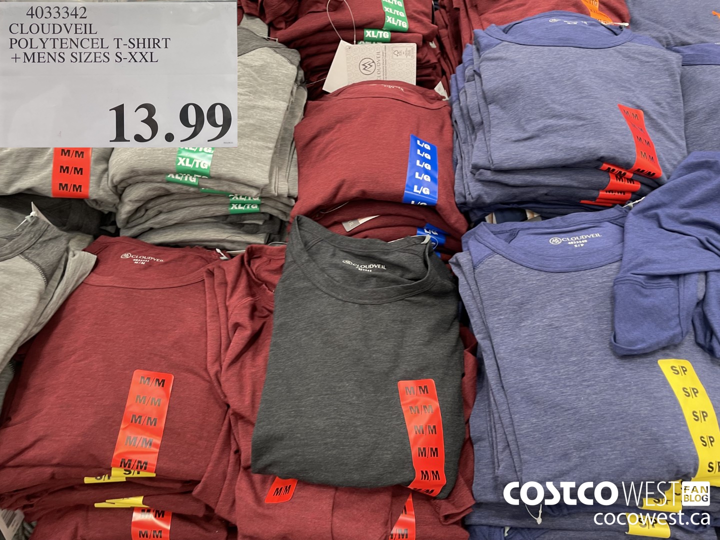 4033342 CLOUDVEIL POLYTENCEL T-SHIRT MENS SIZES S-XXL $13.99