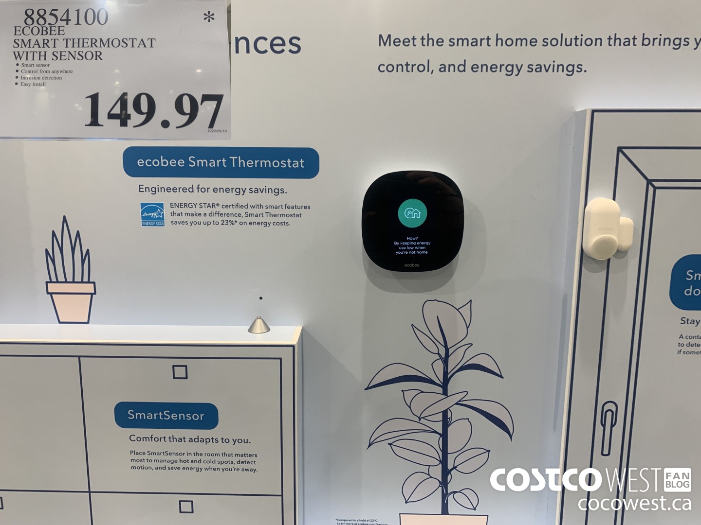 ecobee Smart Thermostat Premium Plus Pack (Includes 2x SmartSensor