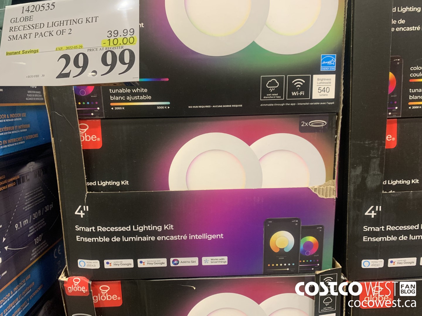 1420535 GLOBE RECESSED LIGHTING KIT SMART PACK OF 2 ($10.00 INSTANT SAVINGS EXPIRES ON 2022-05-29) $29.99