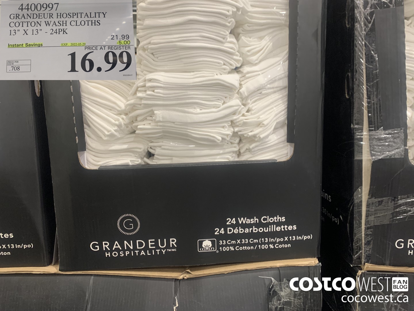 4400997 GRANDEUR HOSPITALITY COTTON WASH CLOTHS 13