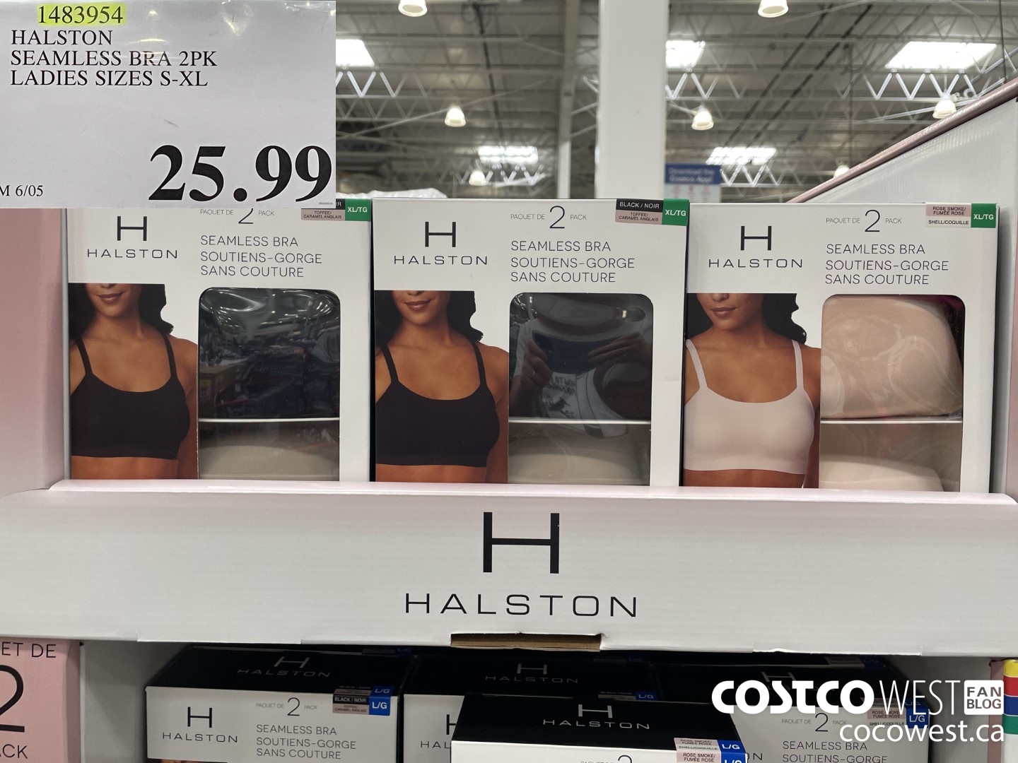 1483954 HALSTON SEAMLESS BRA 2PK LADIES SIZES S-XL $25.99