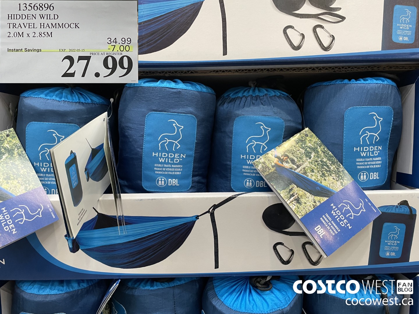 1356896 HIDDEN WILD TRAVEL HAMMOCK 2.0M x 2.85M ($7.00 INSTANT SAVINGS EXPIRES ON 2022-05-15) $27.99