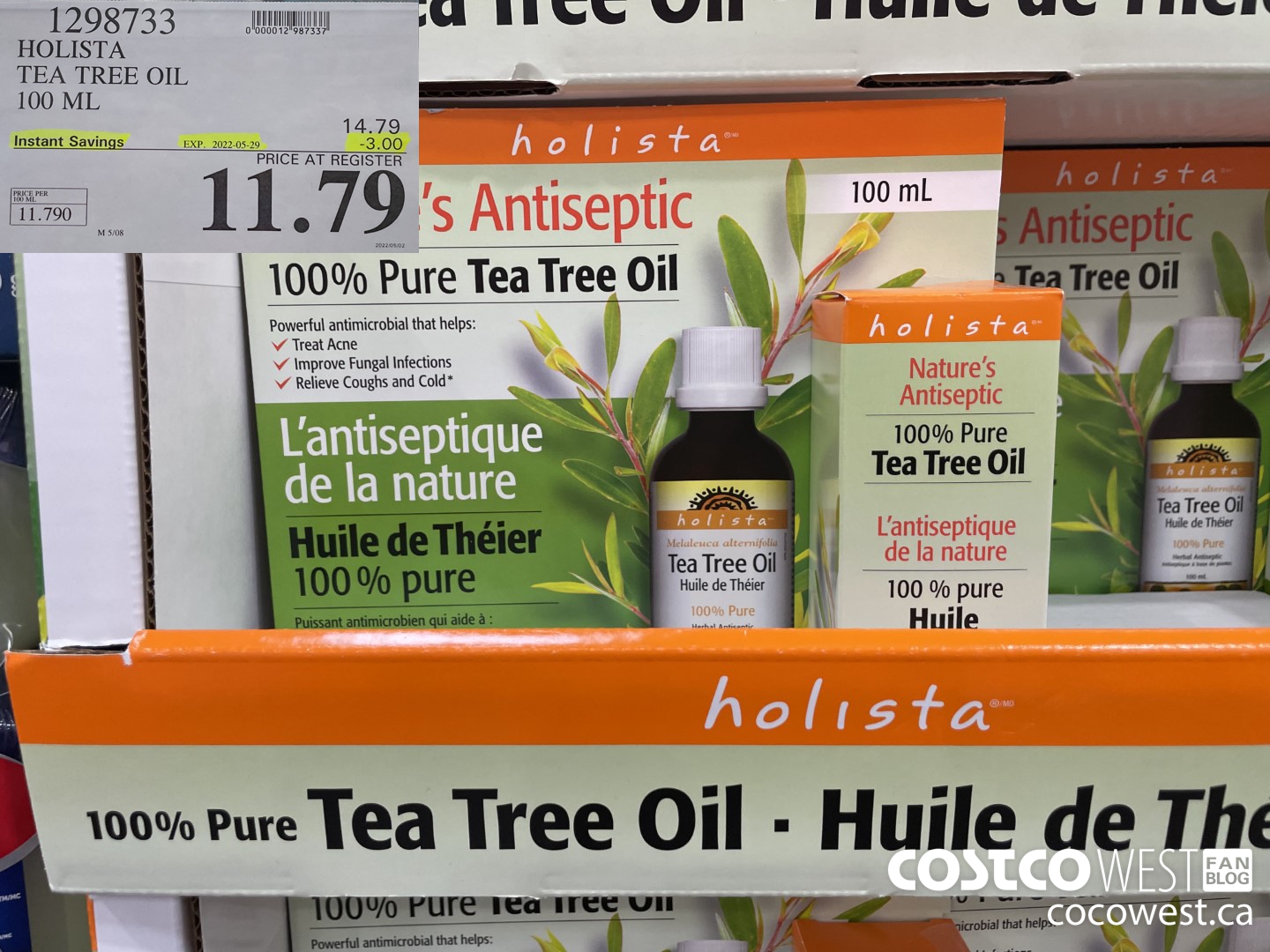 1298733 HOLISTA TEA TREE OIL 100 ML ($3.00 INSTANT SAVINGS EXPIRES ON 2022-05-29) $11.79