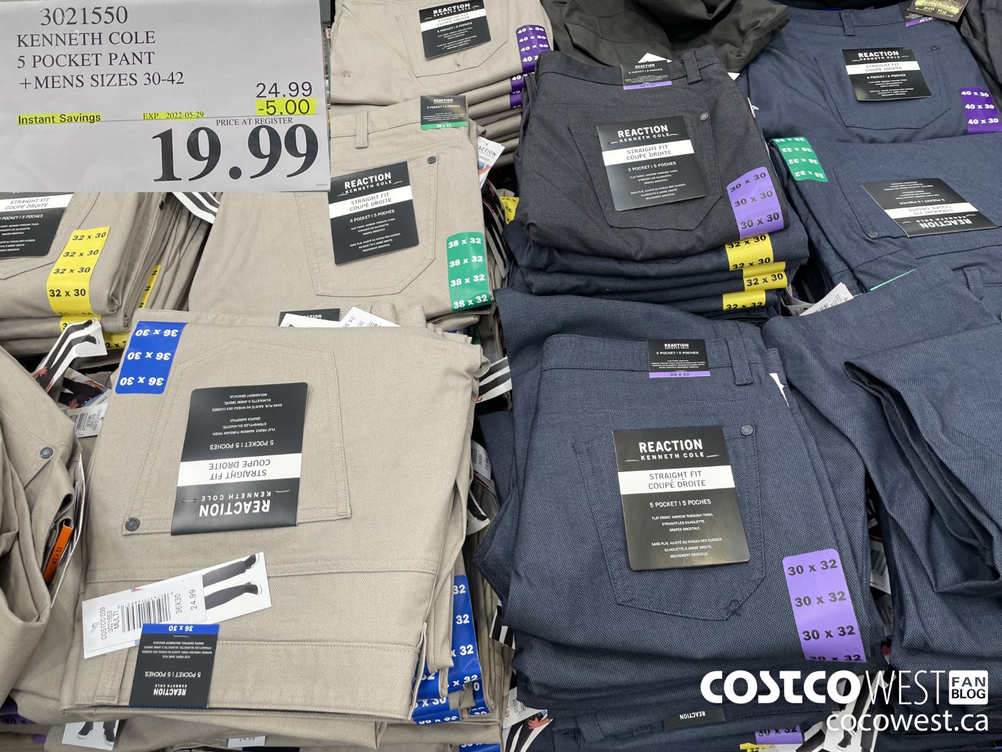 3021550 KENNETH COLE 5 POCKET PANT MENS SIZES 30-42 ($5.00 INSTANT SAVINGS EXPIRES ON 2022-05-29) $19.99