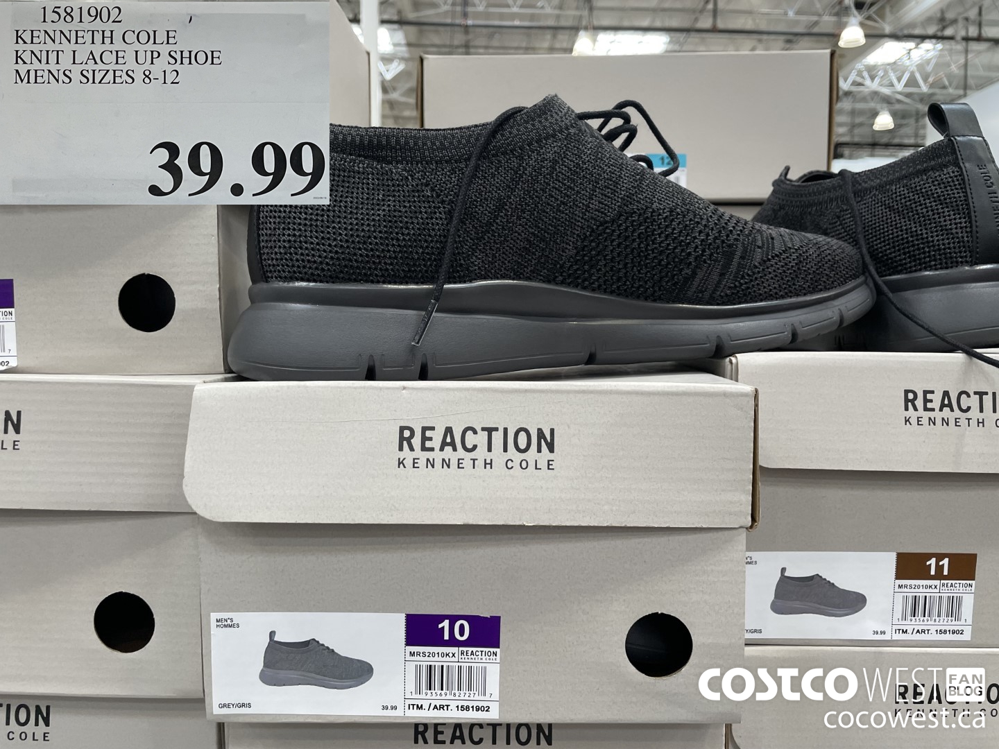 1581902 KENNETH COLE KNIT LACE UP SHOE MENS SIZES 8-12 $39.99