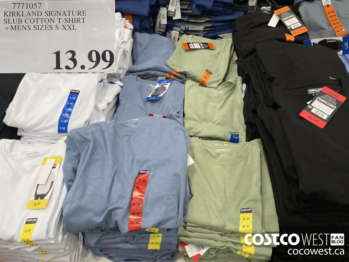 7771057 KIRKLAND SIGNATURE SLUB COTTON T-SHIRT MENS SIZES S-XXL $13.99