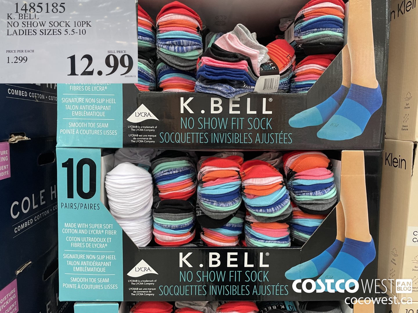 1485185 K. BELL NO SHOW SOCK 10PK LADIES SIZES 5.5-10 $12.99