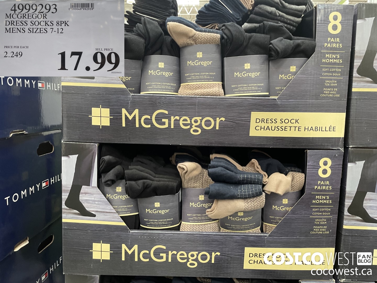 4999293 MCGREGOR DRESS SOCKS 8PK MENS SIZES 7-12 $17.99