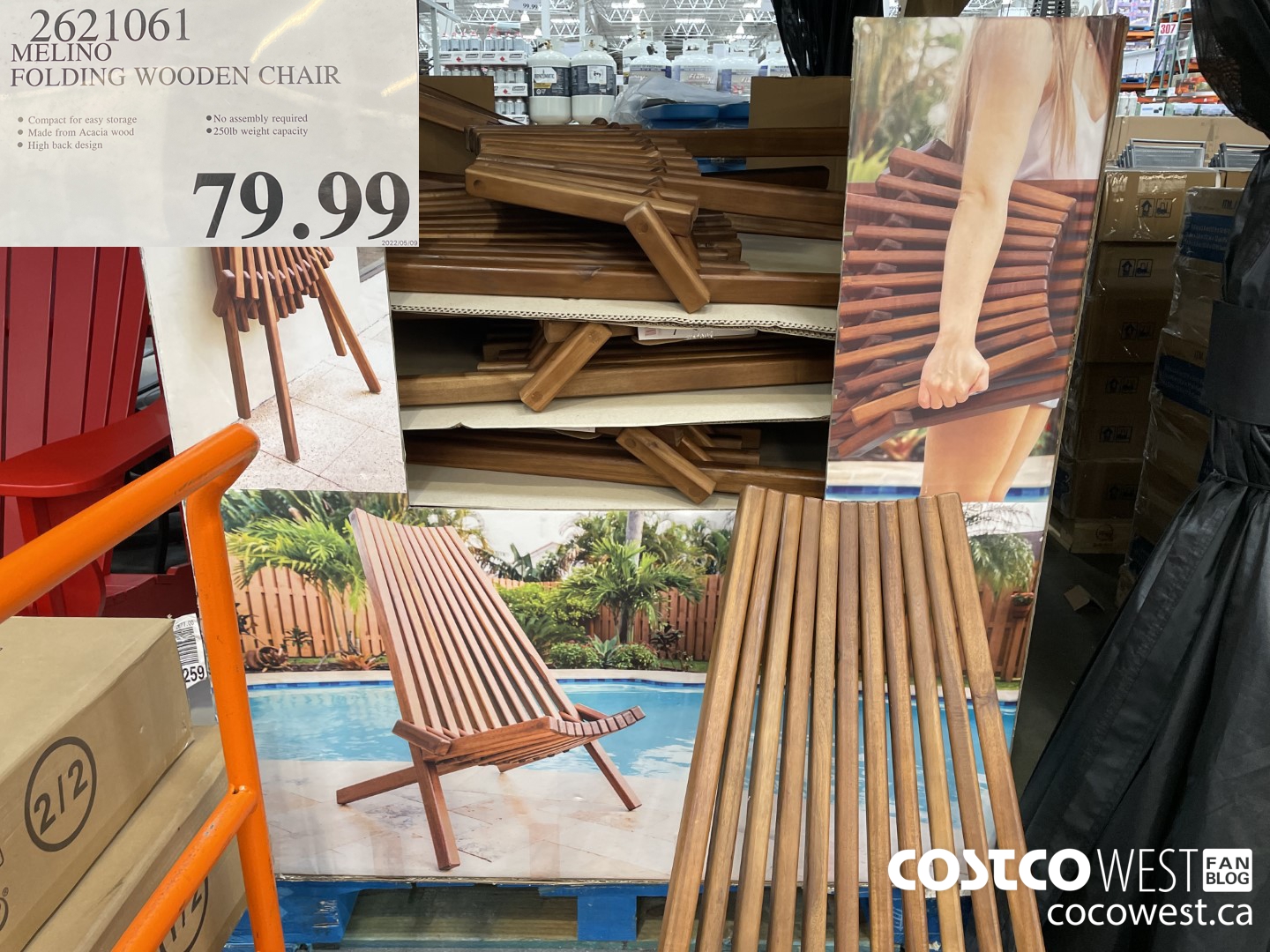 Costco 2022 Spring Superpost The Entire Seasonal Section Garden   MELINO FOLDING WOODEN CHAIR 20220516 88854 