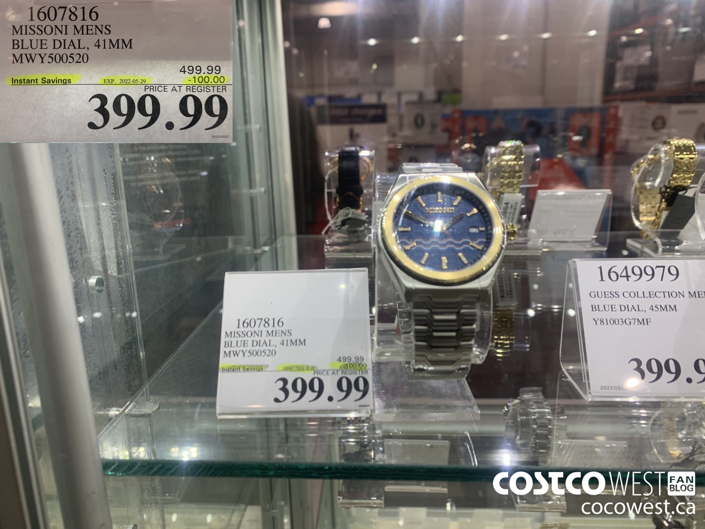 1607816 MISSONI MENS BLUE DIAL, 41MM MWY500520 ($100.00 INSTANT SAVINGS EXPIRES ON 2022-05-29) $399.99