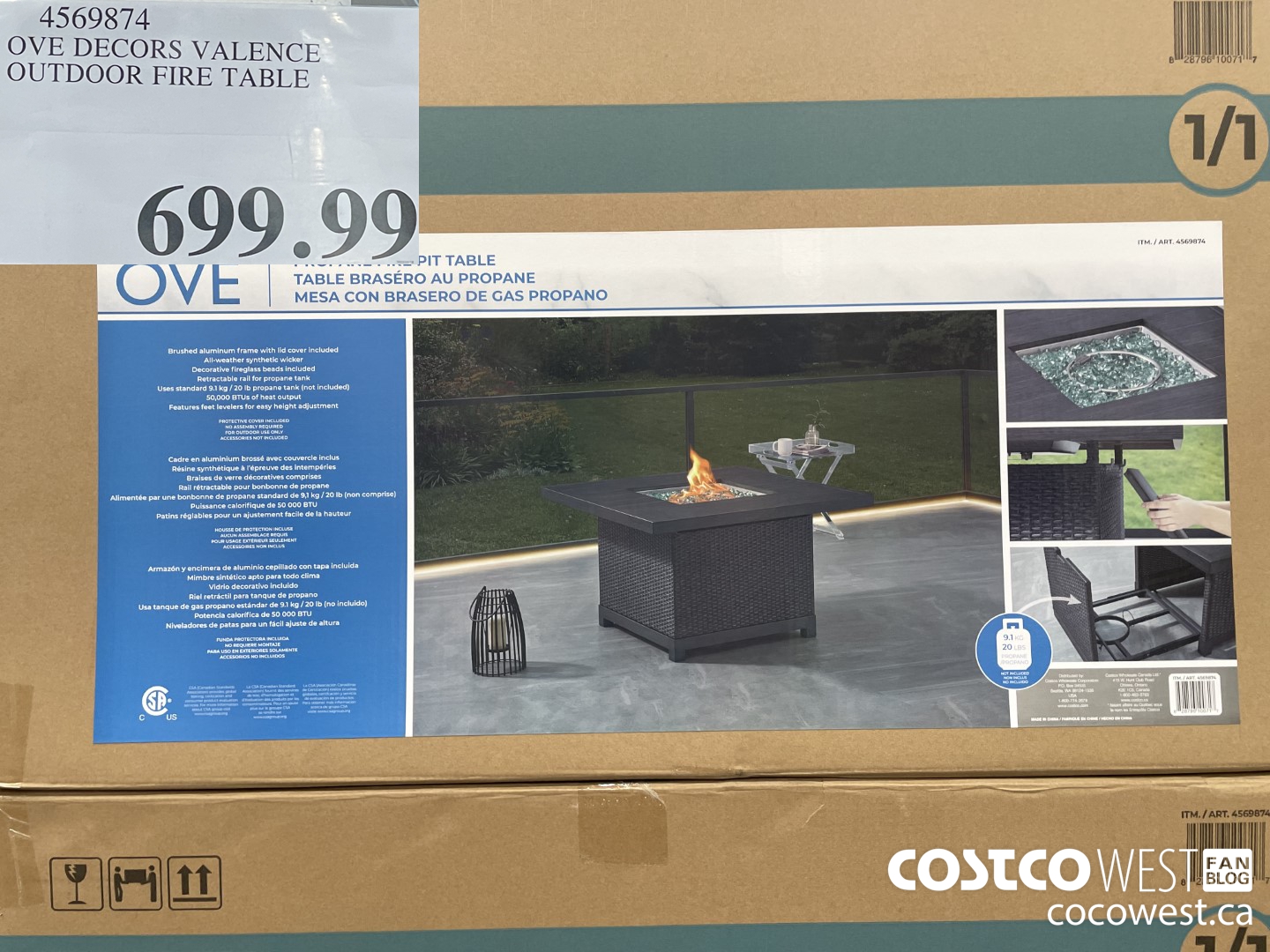 Ove fire on sale table costco