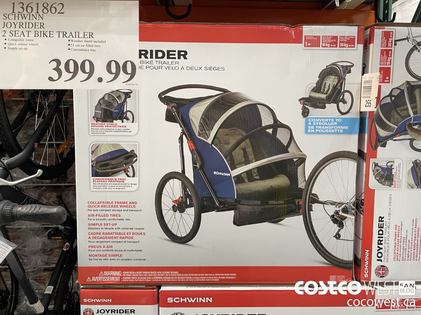 Costco bicycle trailer hot sale