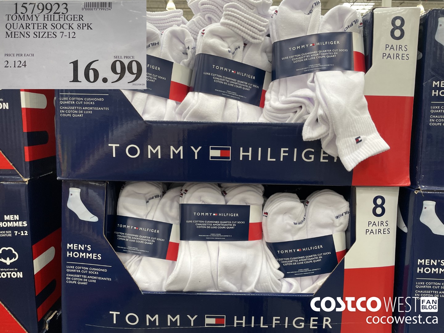 1579923 TOMMY HILFIGER QUARTER SOCK 8PK MENS SIZES 7-12 $16.99