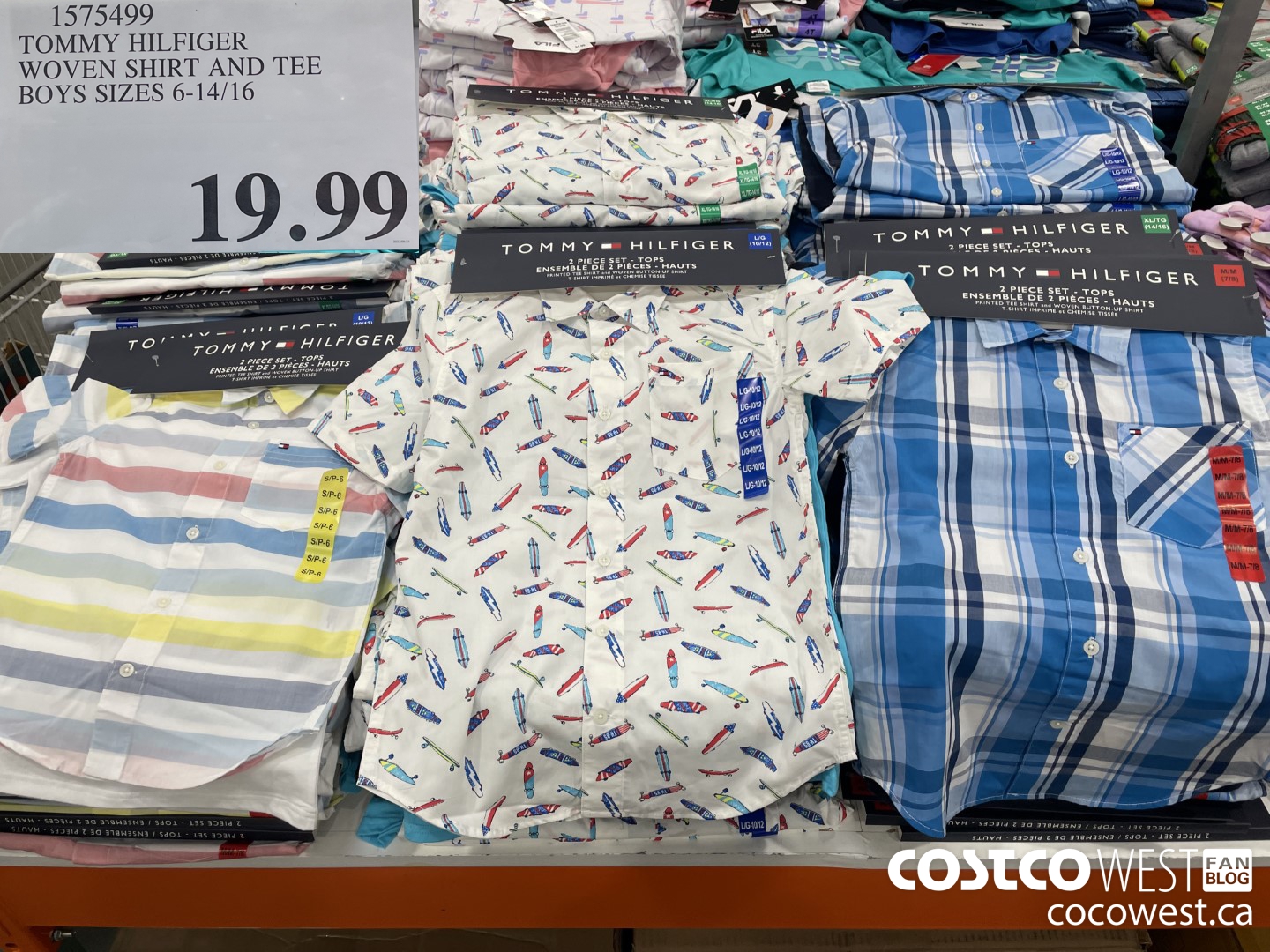 1575499 TOMMY HILFIGER WOVEN SHIRT AND TEE BOYS SIZES 6-14/16 $19.99