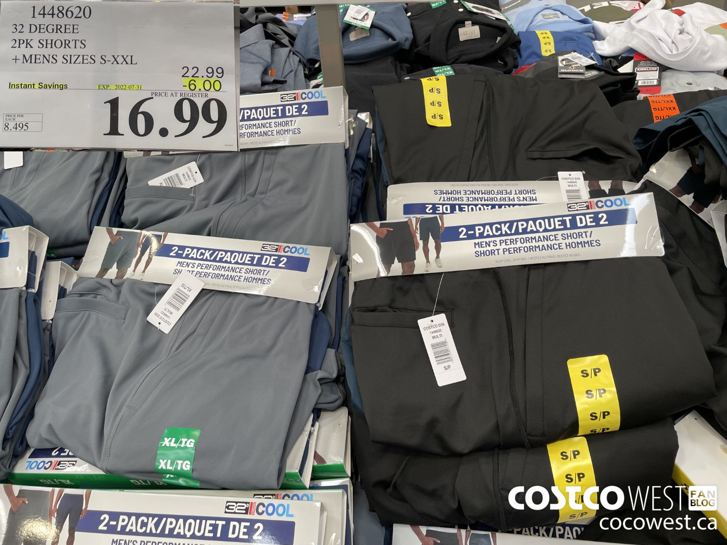 1448620 32 DEGREE 2PK SHORTS MENS SIZES S-XXL ($6.00 INSTANT SAVINGS EXPIRES ON 2022-07-31) $16.99