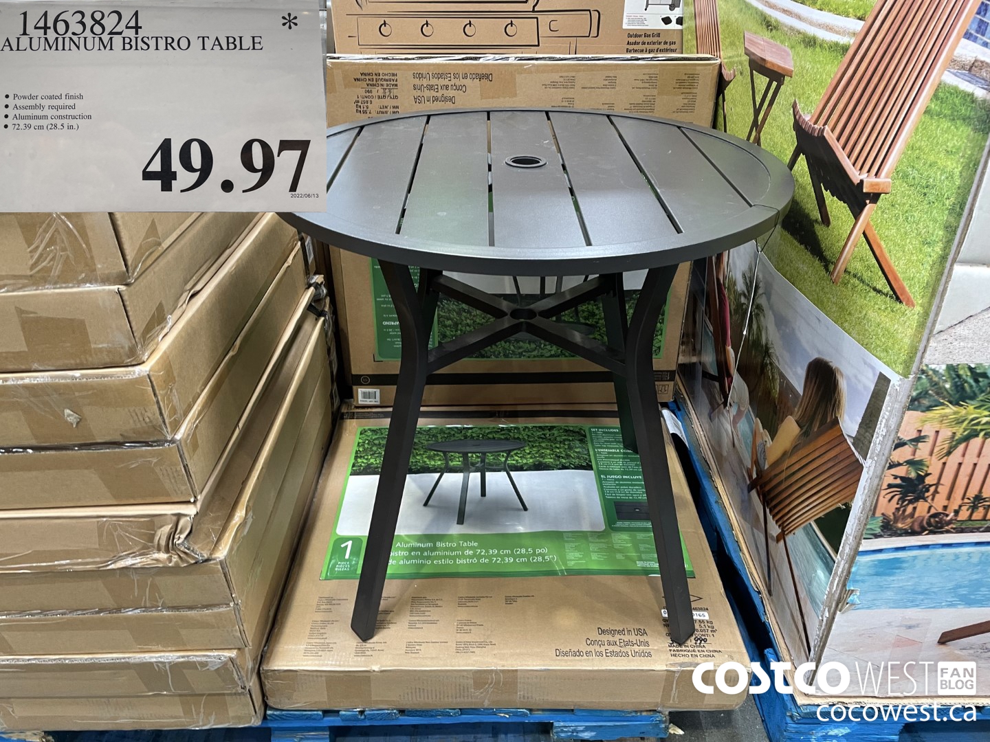 Costco 2022 Summer Superpost The Entire Seasonal Section BBQ Garden   ALUMINUM BISTRO TABLE  20220621 91957 