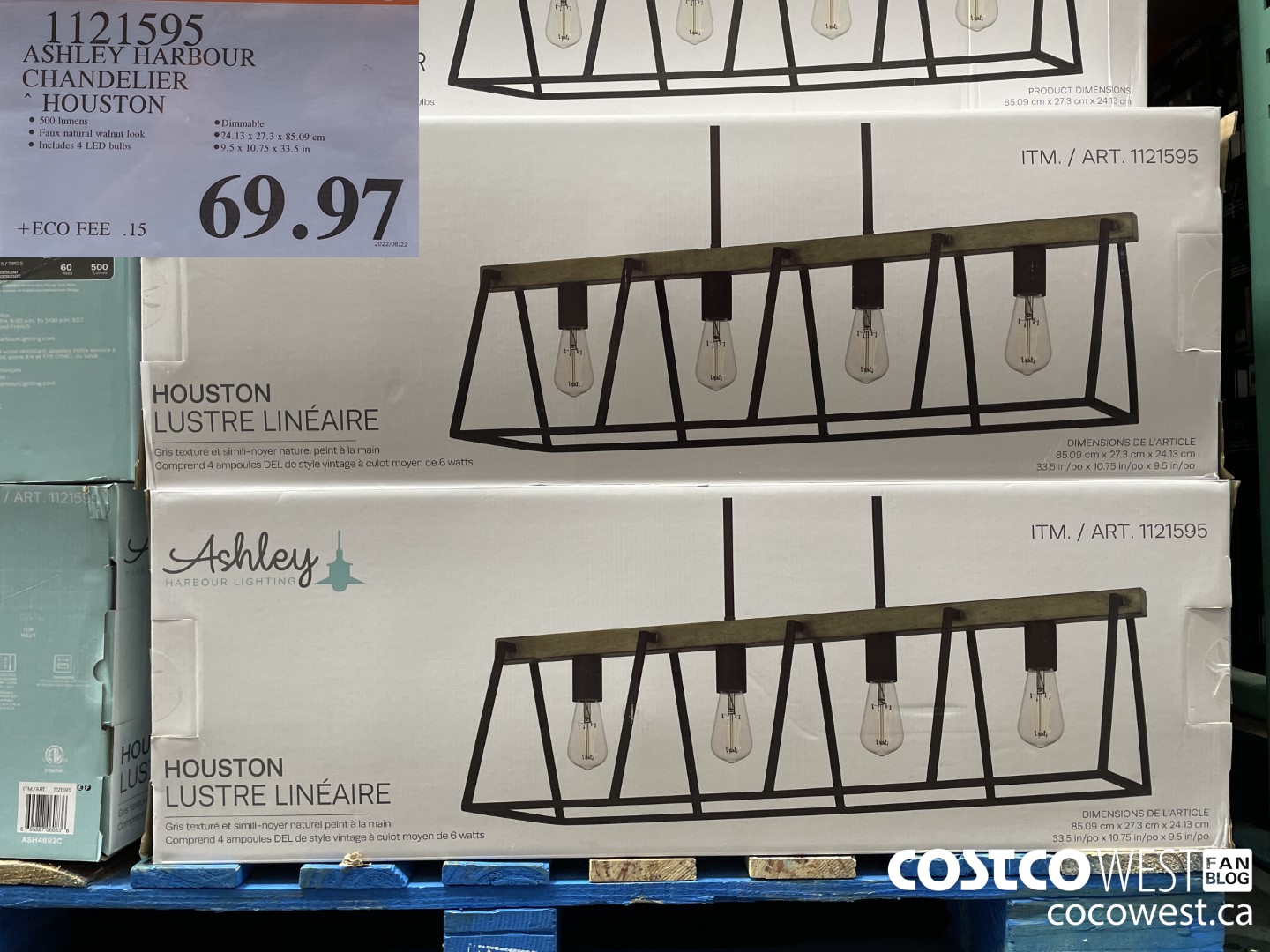 1121595 ASHLEY HARBOUR CHANDELIER HOUSTON $69.97