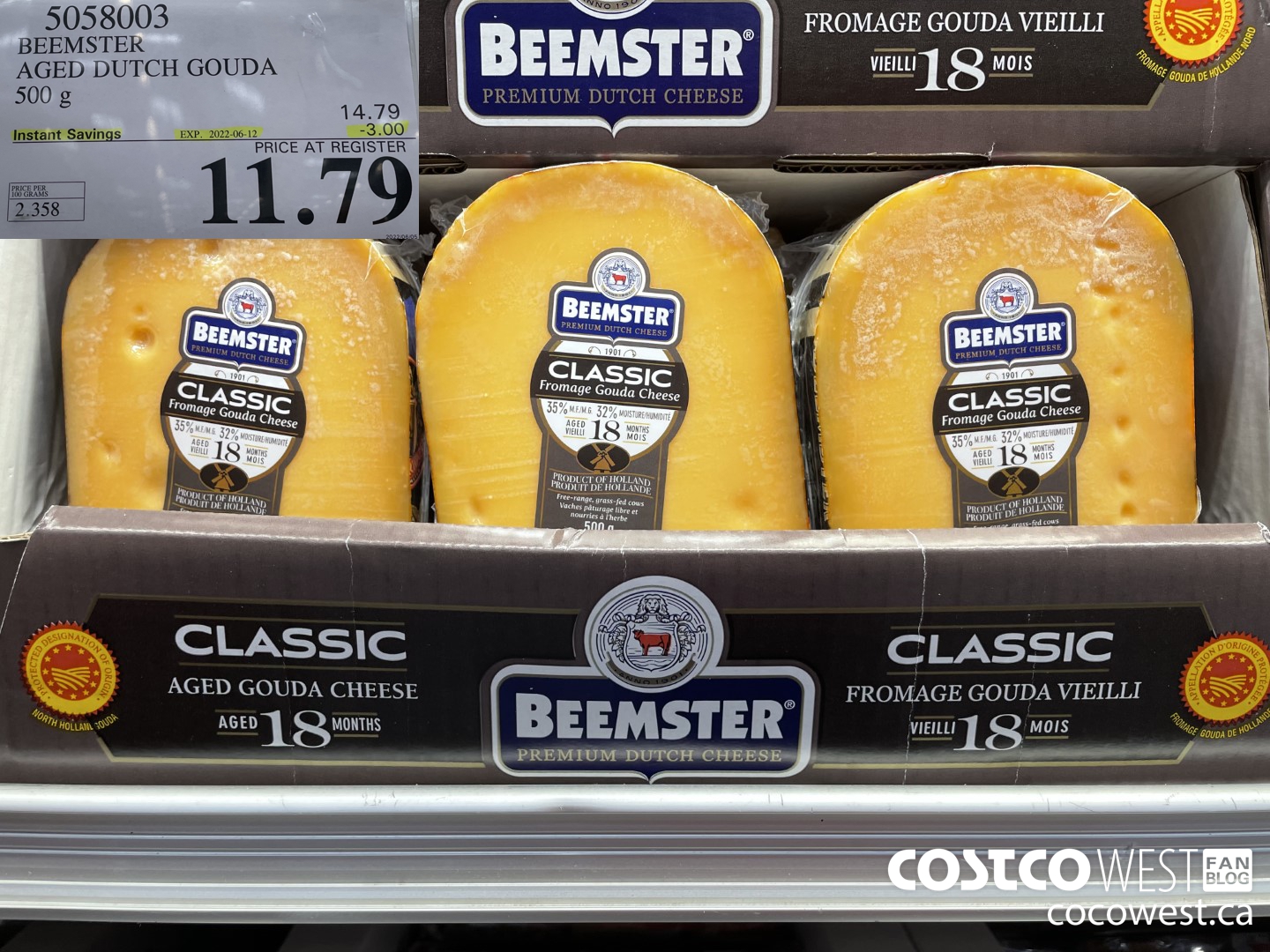 5058003 BEEMSTER AGED DUTCH GOUDA 500 g ($3.00 INSTANT SAVINGS EXPIRES ON 2022-06-12) $11.79