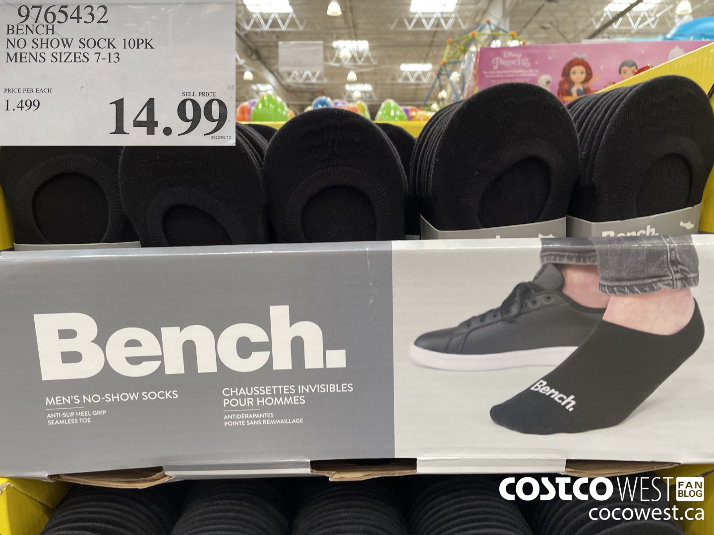 9765432 BENCH NO SHOW SOCK 10PK MENS SIZES 7-13 $14.99