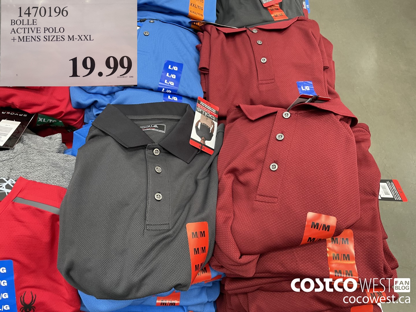 1470196 BOLLE ACTIVE POLO MENS SIZES M-XXL $19.99