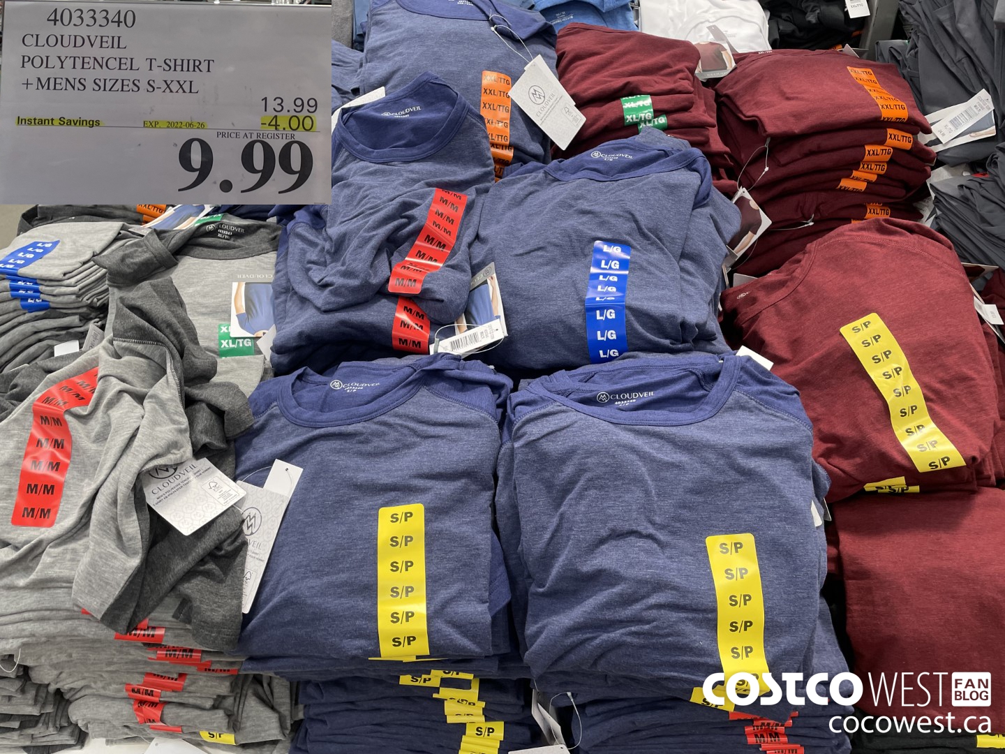 4033340 CLOUDVEIL POLYTENCEL T-SHIRT MENS SIZES S-XXL ($4.00 INSTANT SAVINGS EXPIRES ON 2022-06-26) $9.99