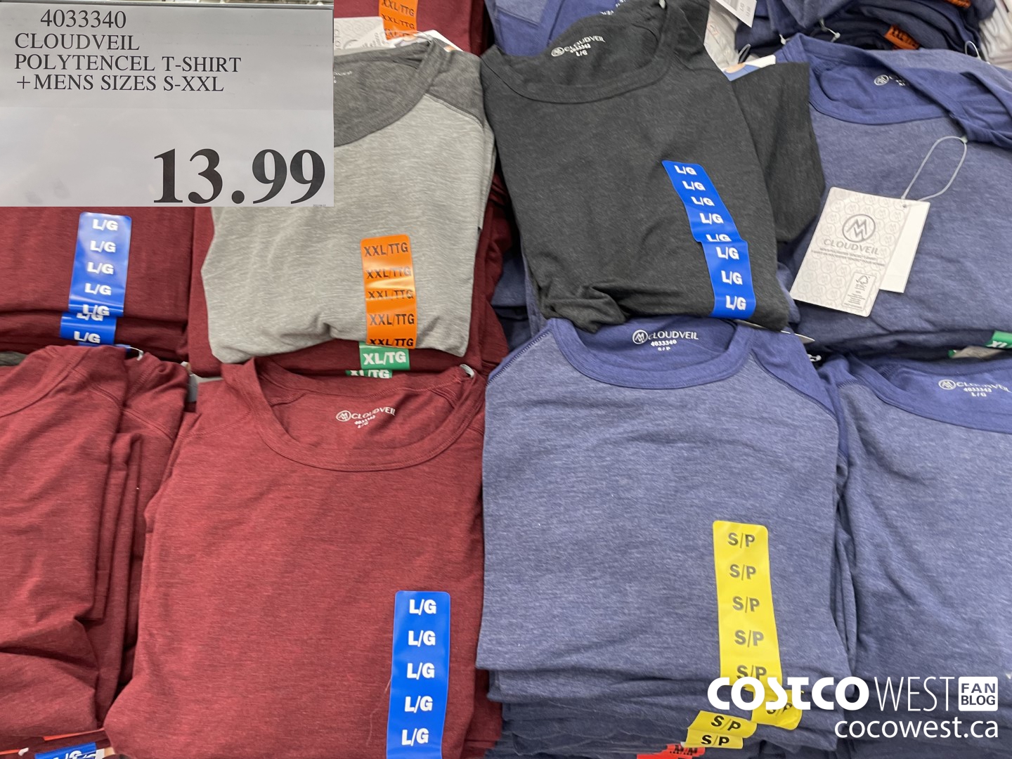 4033340 CLOUDVEIL POLYTENCEL T-SHIRT MENS SIZES S-XXL $13.99