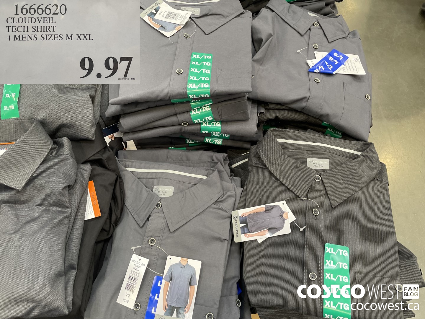 1666620 CLOUDVEIL TECH SHIRT MENS SIZES M-XXL  $9.97