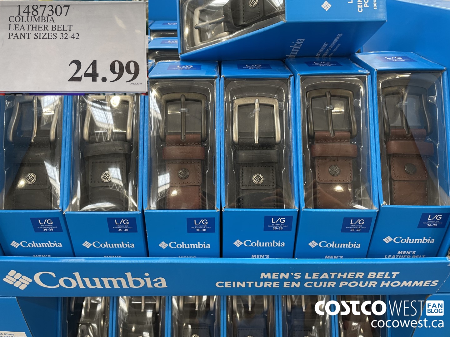 1487307 COLUMBIA LEATHER BELT PANT SIZES 32-42  $24.99