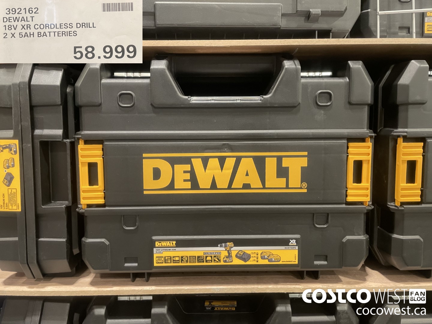 392162 DEWALT 18V XR CORDLESS DRILL 2 X 5AH BATTERIES $58999.00