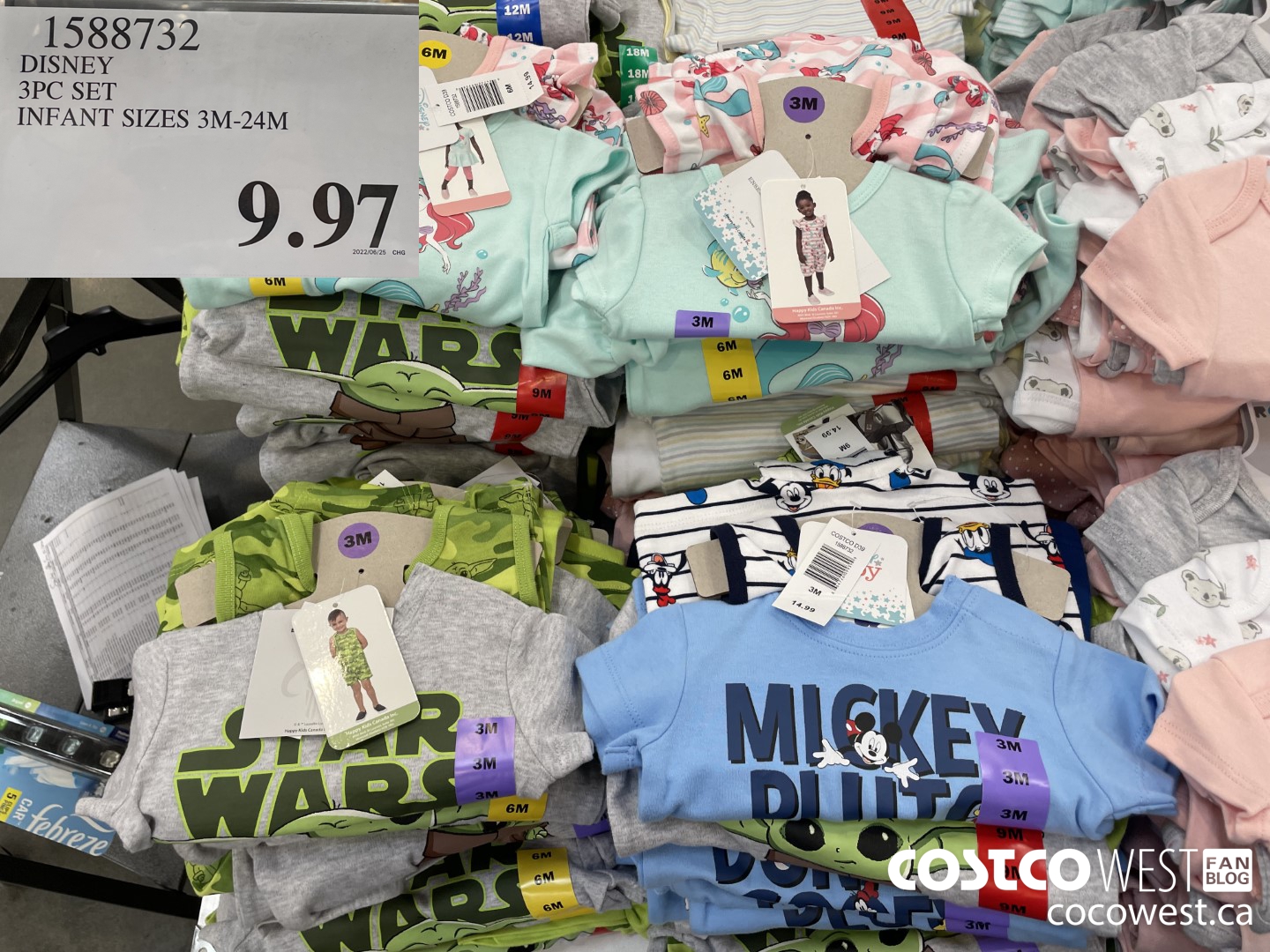 1588732 DISNEY 3PC SET INFANT SIZES 3M-24M $9.97