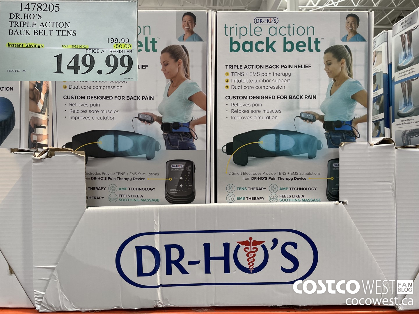 1478205 DR.HO'S TRIPLE ACTION BACK BELT TENS ($50.00 INSTANT SAVINGS EXPIRES ON 2022-07-03) $149.99