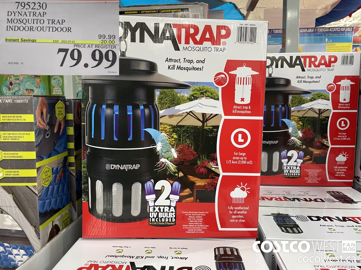 795230 DYNATRAP MOSQUITO TRAP INDOOR/OUTDOOR ($20.00 INSTANT SAVINGS EXPIRES ON 2022-07-03) $79.99