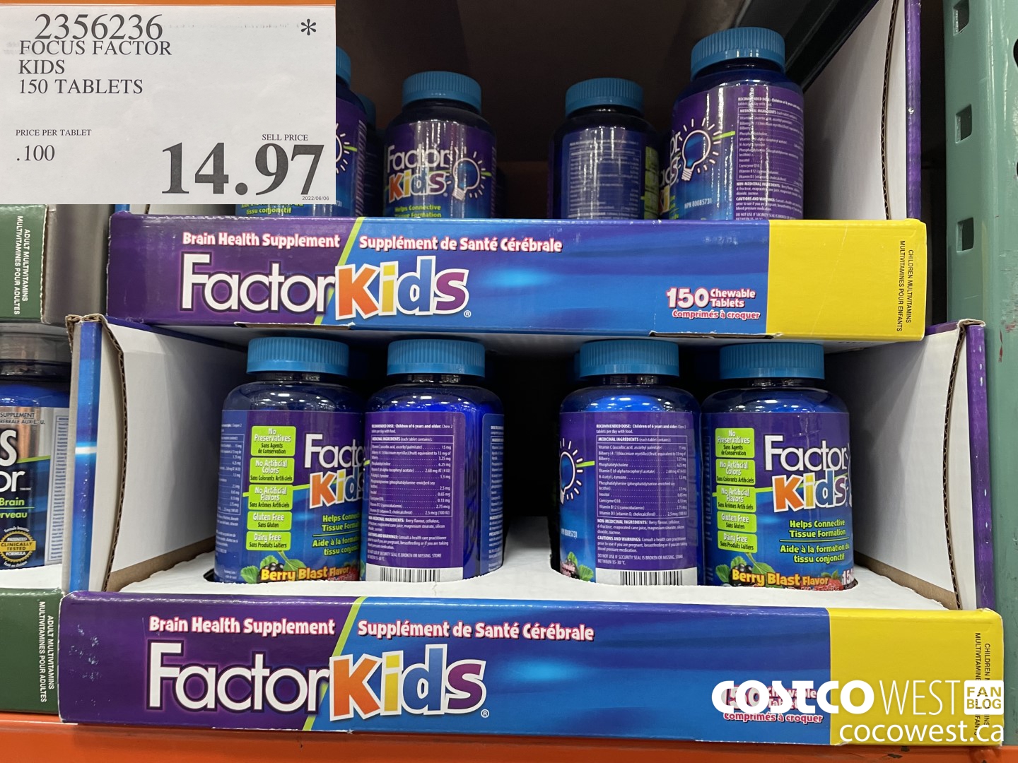 2356236 FOCUS FACTOR KIDS 150 TABLETS $14.97